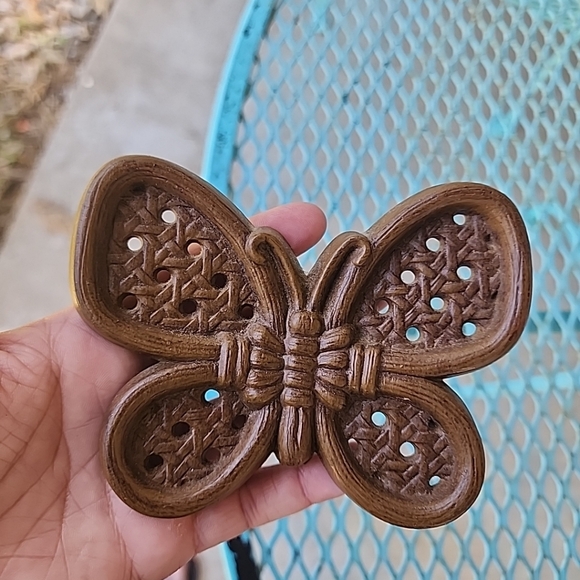 Vintage Set Of 3 Burwood Butterflies; 2596-1,2,3; Wicker, Wall Hanging Decor MCM - Picture 6 of 7